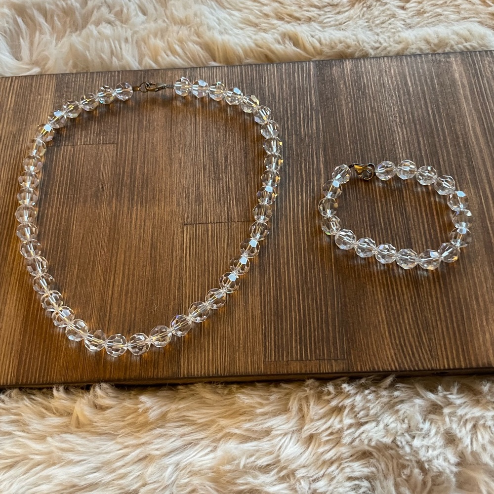 AUTHENTIC Swarovski Bead Necklace/Bracelet Set